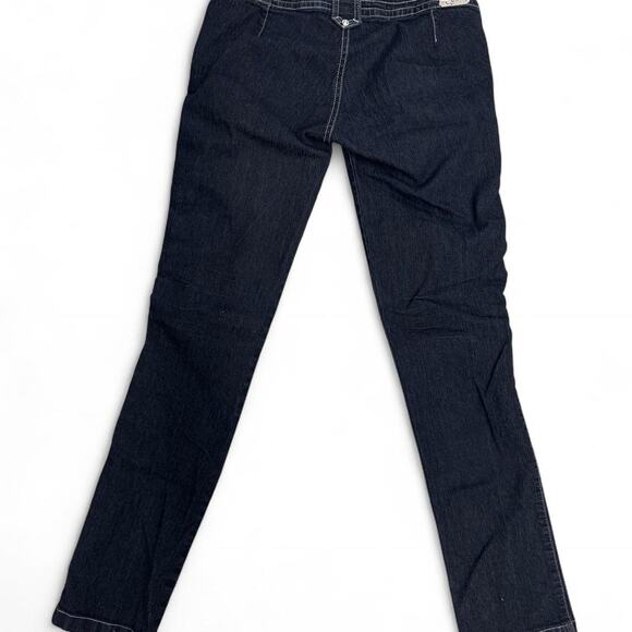 dark wash low rise jeans - Picture 3 of 5